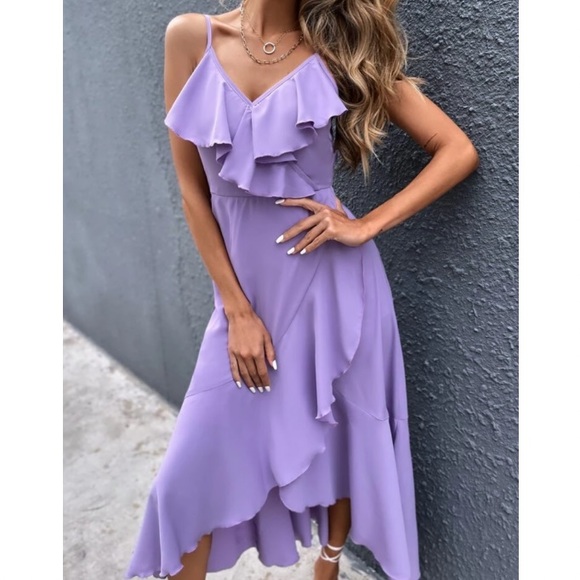 Boho ruffle wrap maxi dress - Picture 3 of 7